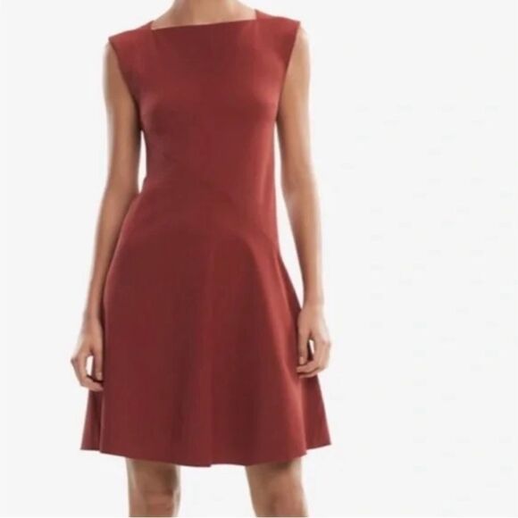 M.M. Lafleur Women's Size 10 Rust the Pauline Dress Midi Length Sleeveless - Picture 2 of 10